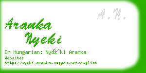 aranka nyeki business card